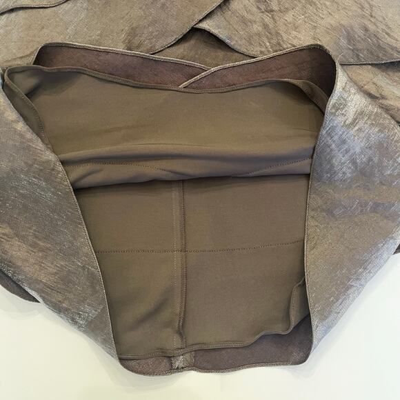 Vintage Cache Halter Cocktail Dress 6 Y2K Brown Shimmer Sheer Mesh Hoco Fairy - Picture 10 of 16